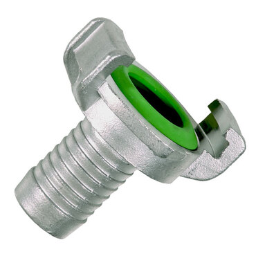 Geka Plus coupling in stainless steel - tailpiece